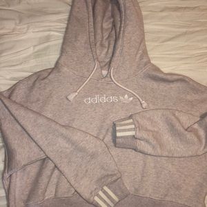 Adidas Cropped Hoodie Sweatshirt